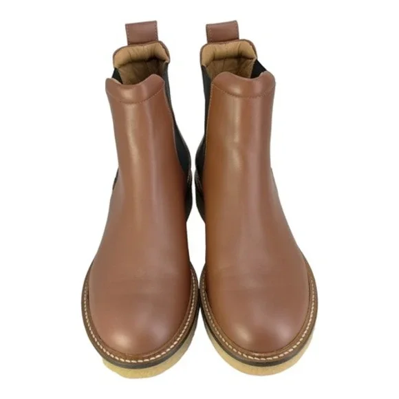 Everlane The Italian Leather Chelsea Boot Tobacco Brown Womens Size 5 - Picture 2 of 8